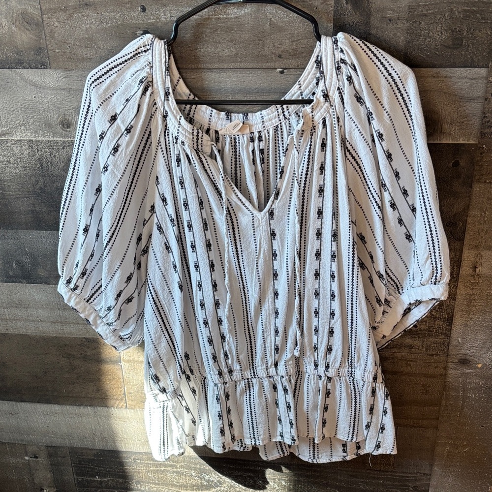 A.N.A. Striped Boho top